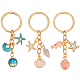 3Pcs 3 Styles Alloy Enamel Keychains(KEYC-CY0001-02)-1