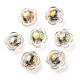 Placage uv perles acryliques irisées arc-en-ciel(OACR-A014-03I)-1