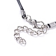 Природный аметист кулон ожерелье(X-NJEW-E146-01)-4