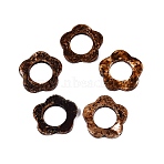 Natural Tree Bark Agate Beads, Flower, 36~38x38~39x4.5~5.5mm, Hole: 1.6~2mm(G-Q606-16)