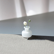 Miniature Glass Vase Bottles, Micro Landscape Garden Dollhouse Accessories, Photography Props Decorations, White, 19x17mm(BOTT-PW0006-05B)