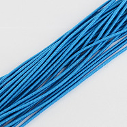 Elastic Cord, with Fibre Outside and Rubber Inside, Dodger Blue, 2mm, about 109.36 yards(100m)/bundle(EC-R004-2.0mm-08)