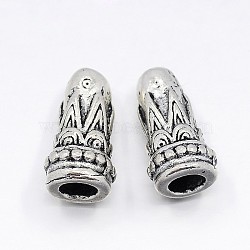 Tibetan Style Bead Cones, Cone, Antique Silver, 7.5mm wide, 14.5mm long, hole: 1mm(X-EA330Y)