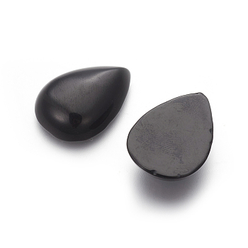 Natural Black Agate Cabochons, Dyed, teardrop, 24~25x18~19x6~7mm