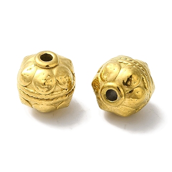 304 Stainless Steel Beads, Round, Golden, 9mm, Hole: 1.8mm