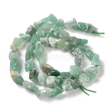 Raw Rough Natural Green Aventurine Beads Strands(G-B065-C18)-3
