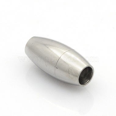 304 Stainless Steel Smooth Surface Magnetic Clasps with Glue-in Ends Fit 4mm Cords(STAS-O042-11)-3
