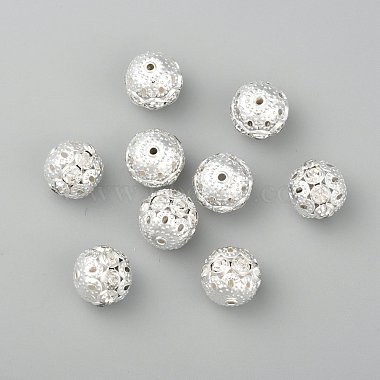 Perles en laiton de strass(RB-A011-12mm-01S)-2
