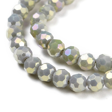 facettes(32 facettes) brins ronds de perles de verre électrolytiques plaquées arc-en-ciel(EGLA-J130-FR16)-2