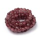 Natural Strawberry Quartz Stretch Beaded Bracelets(X-BJEW-K213-C12)-2