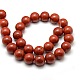 Rond rouge naturel perles de jaspe brins(G-P062-15)-2