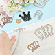 8Pcs 4 Style Crown Shape with Heart Hotfix Rhinestone(DIY-FG0004-26)-3