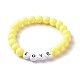 Opaque Acrylic Beads Stretch Bracelet for Kid(BJEW-JB06587)-5