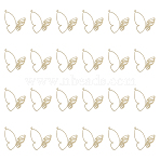 24Pcs Rack Plating Alloy Pendants, Butterfly Charms, Golden, 39.5x36.5x1mm, Hole: 1.4mm(FIND-CA0007-39)