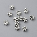 Alloy Spacer Beads, Flower, Antique Silver, 6x6.5x4mm, Hole: 1.4mm(FIND-WH0366-225AS-01)