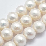 11mm Beige Round Pearl Beads(PEAR-K003-13A)