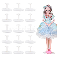Plastic Doll Stand Display Holder for 6.7 Inch Dolls and Action Figures, Doll Bracket Support, Doll Accessories, White, Finish Product: 7.05x5.4x4.4cm(AJEW-WH0332-40)