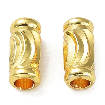 Rack Plating Brass Beads, Long-Lasting Plated, Cadmium Free & Lead Free, Column, Real 18K Gold Plated, 7x3mm, Hole: 2mm