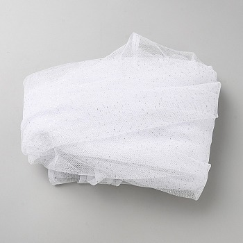 Polyester Silver Point Fabric, Clothes Bag Accessories, White, 1000x1500x0.3mm