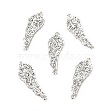Platinum Clear Wing Brass+Cubic Zirconia Links