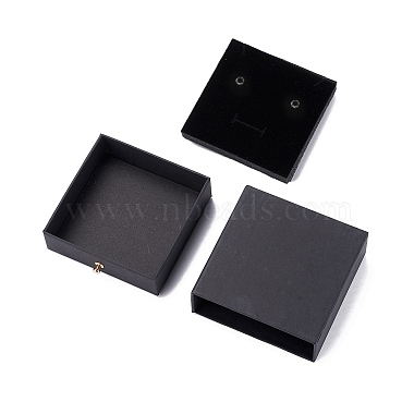 Boîte à bijoux à tiroir en papier carré(CON-C011-03B-01)-3