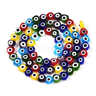 Handmade Evil Eye Lampwork Beads Strands(LAMP-N024-27E-M)-2