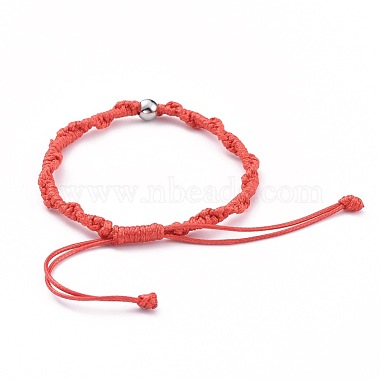 Unisex Adjustable Korean Waxed Polyester Cord Braided Bead Bracelets(BJEW-JB04669-03)-3