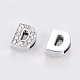 Alloy Initial Slide Charms with Grade A Rhinestones(ALRI-R032-D-FF)-2