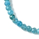 3mm Natural Apatite Faceted Round Beaded Stretch Bracelets for Women(BJEW-JB10842-03)-4