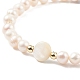 Natural Shell & Pearl Braided Bead Bracelet(BJEW-JB08237)-6