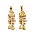 Ocean Theme 304 Stainless Steel Pendants, Ion Plating(IP), Fish, 32x10x4mm, Hole: 5x3mm(STAS-F317-01I-G)