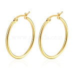 304 Stainless Steel Hoop Earrings, Rings, Golden, 15x2mm(PW-WG89744-12)