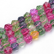 Synthetic Quartz/Piezoelectric Quartz Beads Strands, Round, Dyed, Faceted, 9.5~10x9mm, Hole: 1.5mm, about 37~39pcs/strand, 14.9 inch(G-S149-10mm-23-01)