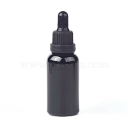 Empty Glass Dropper Bottles, for Essential Oils Aromatherapy Lab Chemicals, Black, 8.8cm, Capacity: 15ml(MRMJ-WH0056-88A-01)