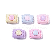 Opaque Cute Resin Decoden Cabochons, Imitation Food, Candy, 12.5x9.5x7mm(RESI-B024-01J)