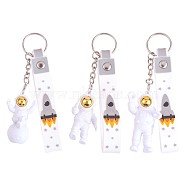 3Pcs Astronaut Keychain Cute Space Keychain for Backpack Wallet Car Keychain Decoration Children's Space Party Favors, Golden, 21.5cm(JX317A)