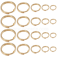 200pcs 5 Styles 304 Stainless Steel Split Rings, Double Loops Jump Rings, Golden, 5~12x1~2mm, Inner Diameter: 3.8~10mm, Single Wire: 0.5~1mm, 40pcs/style(STAS-SC0005-97)