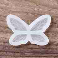 DIY Butterfly Wing Decoration Accessories Silicone Molds, Resin Casting Molds, for UV Resin, Epoxy Resin Craft Making, White, 55x80x7mm, Inner Diameter: 13~20x22~24mm(X-DIY-G059-B05)