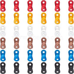 SUPERFINDINGS 36Pcs 6 Colors Aluminum Alloy Guyline Cord Adjuster, Tent Tensioners, for Tent Camping Hiking Backpacking Outdoor Activity, Mixed Color, 38.5x16x2mm, Hole: 6mm, 6pcs/color(AJEW-FH0001-45)