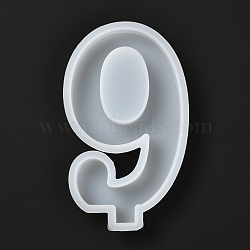 DIY Candle Silicone Molds Making, for UV Resin, Epoxy Resin Jewelry Making, Number, Num.9, 13.5x8x1.3cm(DIY-F065-14I)