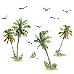 PVC Wall Stickers, Wall Decoration, Coconut Tree Pattern, 290x900mm(DIY-WH0228-606)