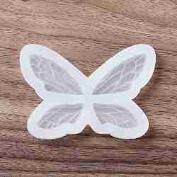 DIY Butterfly Wing Decoration Accessories Silicone Molds, Resin Casting Molds, for UV Resin, Epoxy Resin Craft Making, White, 55x80x7mm, Inner Diameter: 13~20x22~24mm(X-DIY-G059-B05)