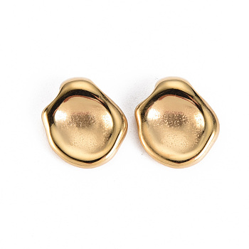 304 Stainless Steel Charms, Real 14K Gold Plated, 12.5x11x2.5mm, Hole: 2mm