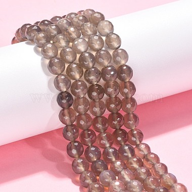 Natural Grey Agate Beads Strands(G-G067-8mm-1)-4