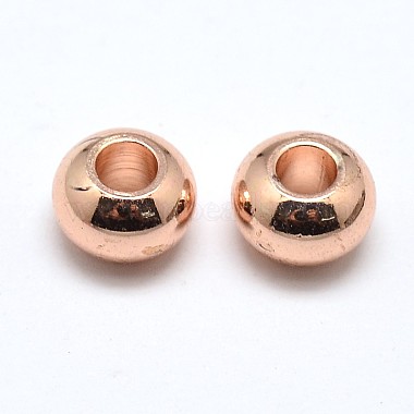 Brass Flat Round Spacer Beads(X-KK-M085-18RG-NR)-2