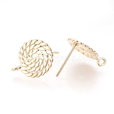 hallazgos de aretes de bronce(KK-T016-52G)-2