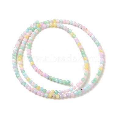 Ice Cream Color Dyed Natural Freshwater Shell Beads Strands(SHEL-G018-01A)-2