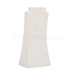 Bust Shaped Velvet Necklace Display Stands, White, 15x10.8x32.6cm(AJEW-H156-02)