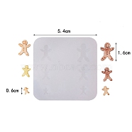 Imitation Food Christmas Cabochon DIY Food Grade Silicone Molds, Resin Casting Molds, for UV Resin, Epoxy Resin Craft Making, Gingerbread Man, 54x54mm(PW-WG31329-02)