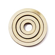 Unfinished Wood Pieces Ring Set, Blank Wooden Slices for DIY Painting, Pyrography Craft, BurlyWood, 1.3~3.2x0.3cm, Inner Diameter: 0.7~2.6cm, 4pcs/set(WOOD-WH0026-18)